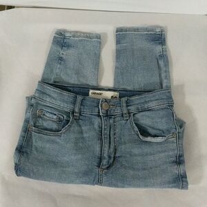 Garage Denim Retro High Waist Jegging Distressed Light Wash Jeans - sz 00